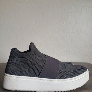 Eileen Fisher Pari Platform High Top Sneakers Shoes Graphite Grey Sz Womens 7.5